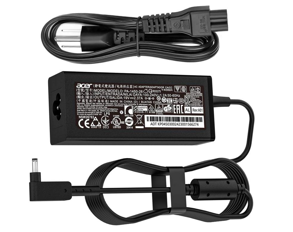 19V 2.37A 45W Acer Aspire E5-552-T5MW E5-552-T9UY Charger AC Adapter + Cable