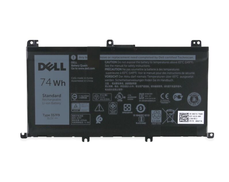 6 Cell 6400mAh 74Wh Original Battery for Dell 00GFJ6 6 Cell 6400mAh 74Wh Original Battery for Dell 00GFJ6