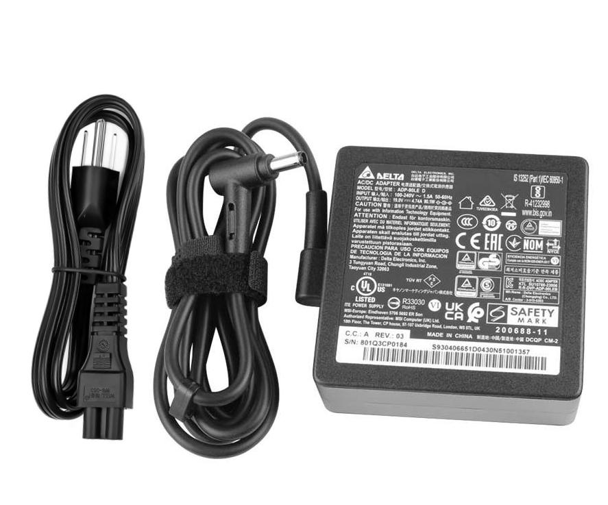 19V 4.74A 90W Original MSI Modern 15 B13M-447US Charger AC Adapter + Cable 19V 4.74A 90W Original MSI Modern 15 B13M-447US Charger AC Adapter + Cable